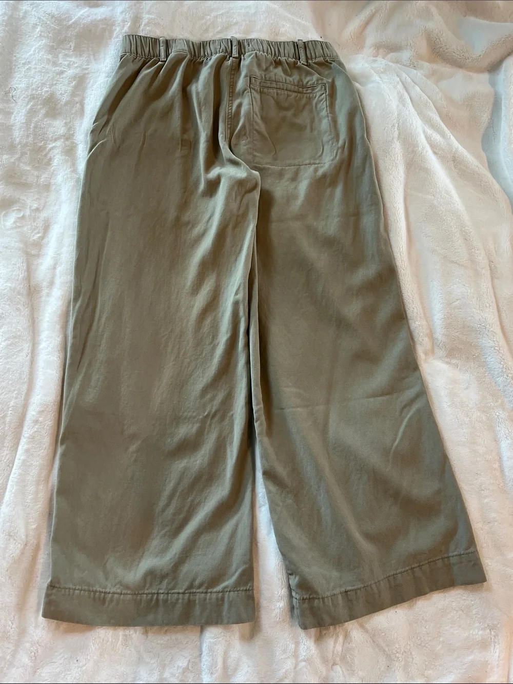 Banana Republic Womens Super-Soft Soma Mid-Rise Wide-Leg Pants in Mushroom Taupe